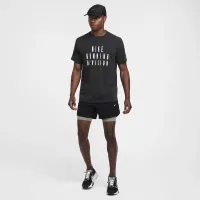 Nike Rise 365 Running Division чоловічі Dri-FIT Short-Sleeve Running Top колір чорний