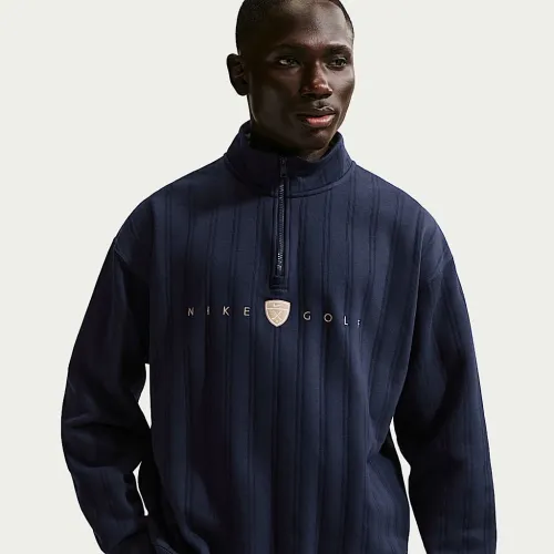 Nike Fairway Fresh мужские Therma-FIT оверсайз 1/2-Zip для гольфа Top синий