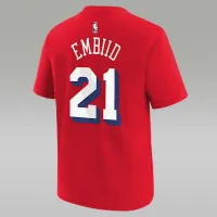 Nike Joel Embiid Philadelphia 76ers Statement Edition Big дитячі Jordan NBA футболка колір червоний