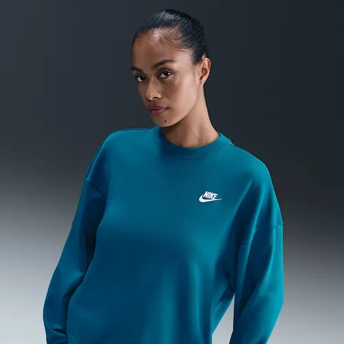 Nike Sportswear Club Fleece женская Loose Crew-Neck свитшот синий