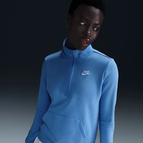 Nike Sportswear Club Fleece женская 1/2-Zip свитшот синий