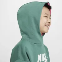 Nike SB Icon Fleece EasyOn Big дитячі оверсайз Pullover Толстовка з капюшоном колір зелений