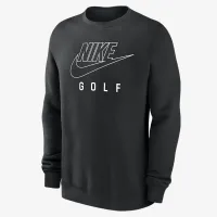 Nike Swoosh Club Fleece мужские для гольфа Pullover Crew-Neck свитшот цвет черный