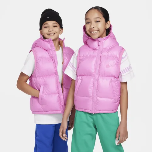 Nike Sportswear Heavyweight Synthetic Fill EasyOn Big Kids' Therma-FIT Repel Loose Hooded Vest Red