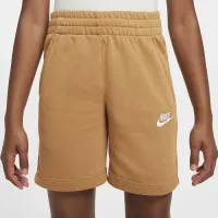 Nike Sportswear Club Fleece Big дитячі French Terry шорти колір коричневий