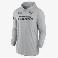 Houston Texans Salute to Service Edge Mascot Lockup Men’s Nike Dri-FIT NFL Long-Sleeve Hooded Top колір сірий