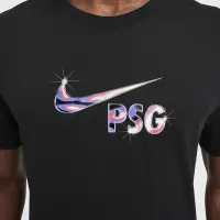 Paris Saint-Germain Swoosh мужские Nike Soccer футболка цвет черный