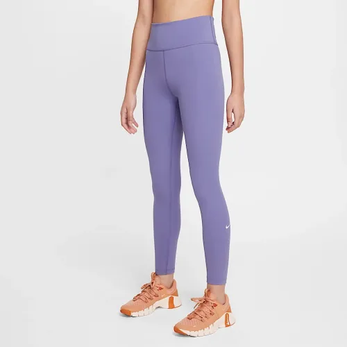 Nike One Big детские (Girls') Dri-FIT С высокой Талией лосины цвет фиолетовый