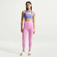 Nike Zenvy женская С высокой Талией 7/8 лосины with No Front Seam цвет фиолетовый