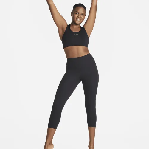 Nike Zenvy женская Gentle-Support С высокой Талией Cropped лосины цвет черный