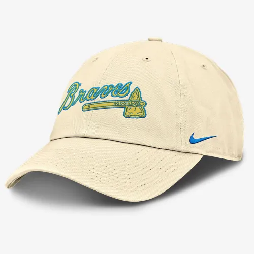 Atlanta Braves Club мужские Nike MLB Adjustable Hat цвет белый