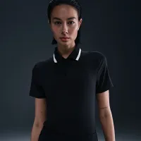 Nike Tour женская Dri-FIT Short-Sleeve для гольфа Polo цвет черный