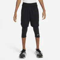 Nike Pro Dri-FIT Big дитячі (для хлопчиків) 3/4-Length Tights колір чорний