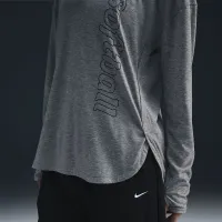 Nike женская Dri-FIT Long-Sleeve Softball Толстовка с капюшоном цвет серый