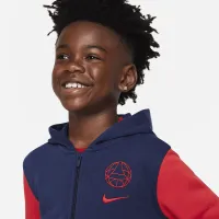Paris Saint-Germain Club Big дитячі (для хлопчиків) Nike Soccer Full-Zip French Terry Толстовка з капюшоном блакитний