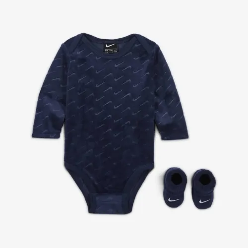 Nike Baby (0-9M) Velour Swoosh 2-Piece Bodysuit Boxed набор синий