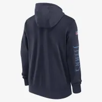 Tennessee Titans Sideline Team Issue Club чоловічі Nike Full Zip Толстовка з капюшоном блакитний