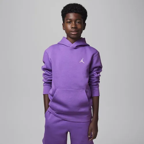 Nike Jordan MJ Brooklyn Big детские Fleece Pullover Толстовка с капюшоном цвет фиолетовый