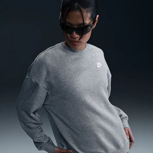 Nike Sportswear Club Fleece женская Loose Crew-Neck свитшот цвет серый