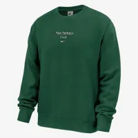 Nike Club Fleece мужские для гольфа Crew-Neck свитшот цвет зеленый