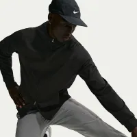 Nike Primary NanoKnit мужские Dri-FIT UV Protection Full-Zip Performance Толстовка с капюшоном цвет черный
