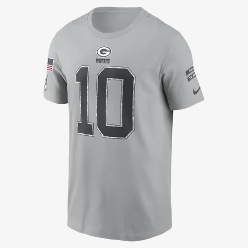 Jordan Love колір зелений Bay Packers Salute to Service чоловічі Nike NFL футболка колір сірий