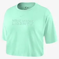 New York Liberty женская Nike WNBA Cropped футболка цвет зеленый