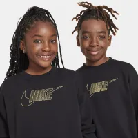 Nike Sportswear Club Fleece Big детские (Girls') Crew-Neck свитшот цвет черный