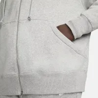 Nike Sportswear Phoenix Fleece жіноча оверсайз Full-Zip Толстовка з капюшоном (великі розміри) колір сірий