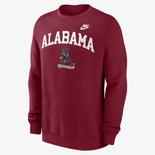 Alabama Crimson Tide Legacy Classic Arch Over Logo мужские Nike College Pullover Crew цвет красный
