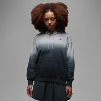 Nike Jordan Flight Fleece жіноча Satin-Lined Pullover Толстовка з капюшоном колір сірий