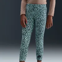 Nike Wild Warmth Little детские Crew Top and лосины набор цвет зеленый