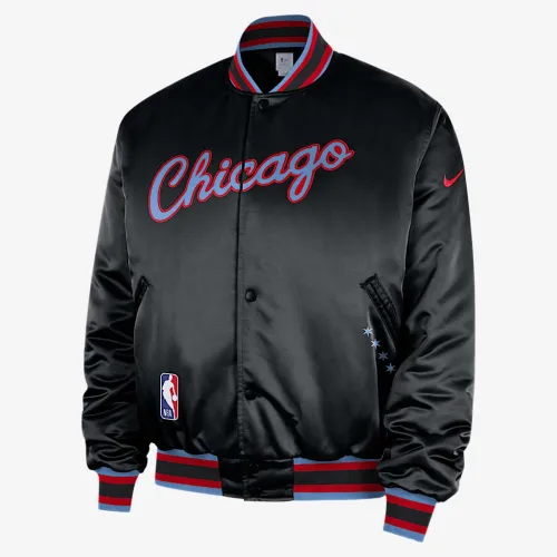 Chicago Bulls City Edition мужские Nike NBA Premium Куртка цвет черный