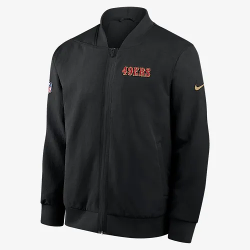 San Francisco 49ers Rivalries Collection Sideline мужские Nike NFL Full-Zip Bomber Куртка цвет черный
