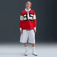 Nike Sportswear жіноча Long-Sleeve Graphic Polo Top колір червоний