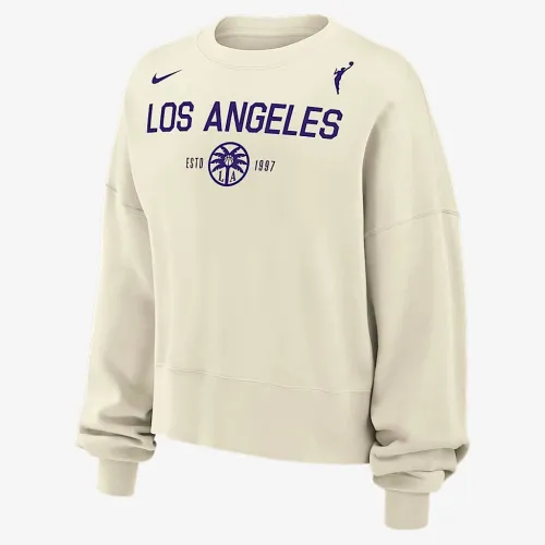 Los Angeles Sparks Phoenix Fleece жіноча Nike WNBA Crew-Neck світшот колір білий