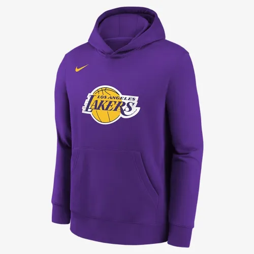 Los Angeles Lakers Club Little детские Nike NBA Pullover Толстовка с капюшоном цвет фиолетовый