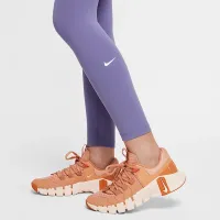 Nike One Big дитячі (Girls') Dri-FIT З високою талією лосіни колір фіолетовий