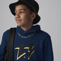 Nike Jordan MJ Flight MVP Fleece Pullover Big Kids Толстовка з капюшоном блакитний