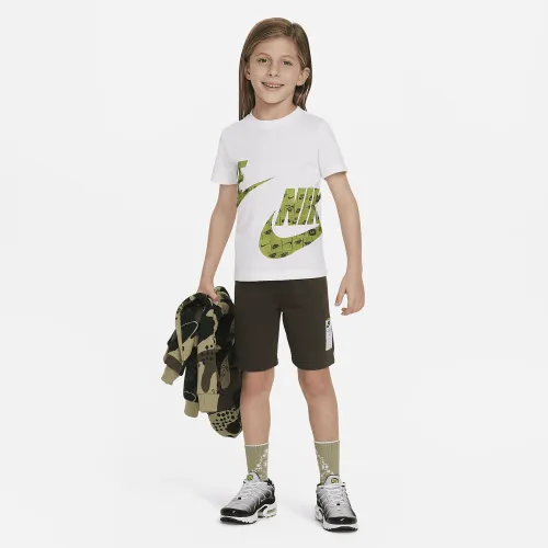 Nike Sportswear Club Little дитячі French Terry шорти комплект колір зелений