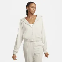 Nike Sportswear Chill Terry женская Loose Full-Zip French Terry Толстовка с капюшоном цвет коричневый