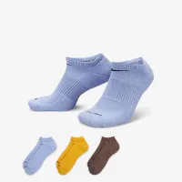 Nike Everyday Plus Cushion тренувальні No-Show шкарпетки (3 пар) різнокольорові