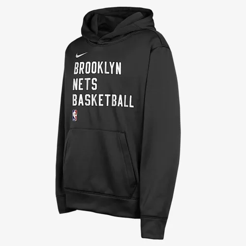 Brooklyn Nets Big детские Nike Dri-FIT NBA Pullover Толстовка с капюшоном цвет черный