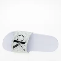 Шлёпанцы Calvin Klein Slide AOP YW0YW01407-01W - Белые