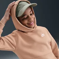 Nike Sportswear Club Fleece Big дитячі Pullover Толстовка з капюшоном колір коричневий