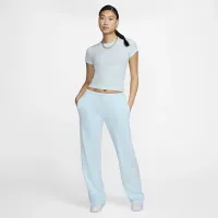 Nike Sportswear Chill Terry женская Mid-Rise French Terry Open-Hem Sweatpants синий