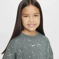 Nike Sportswear Club Fleece Big детские (Girls') Crew-Neck свитшот цвет зеленый
