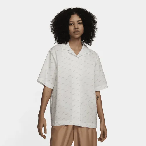 Nike Sportswear Everyday Modern женская Woven Short-Sleeve Top цвет белый