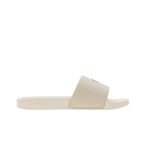 Шлёпанцы Calvin Klein Slide Monogram Hardware YW0YW01713-AEO - Белые