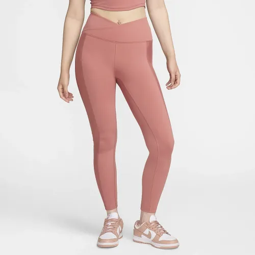Nike One Wrap женская С высокой Талией 7/8 лосины Pink
